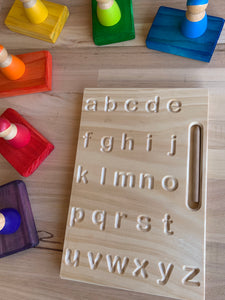 Letter tracing board