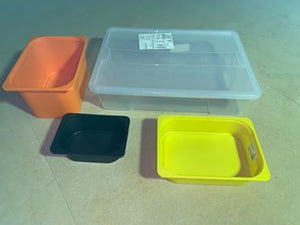 Large plastic container with lid